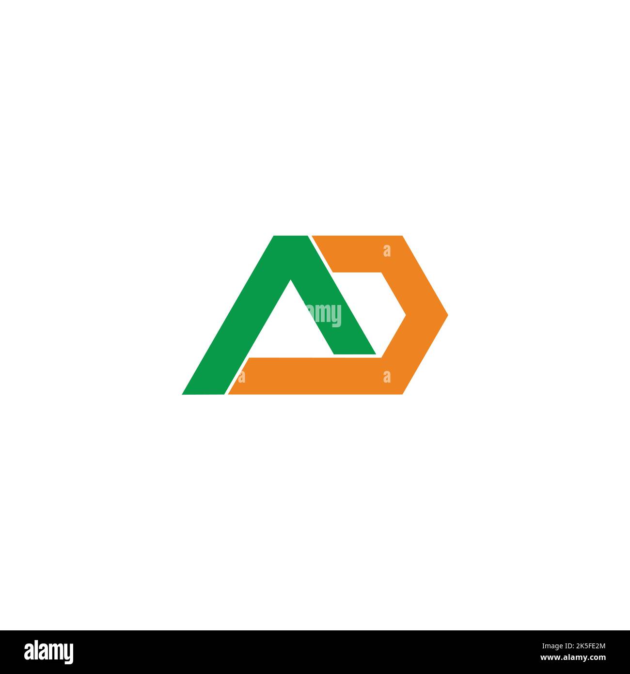 letter ad simple colorful geometric polygon logo vector Stock Vector
