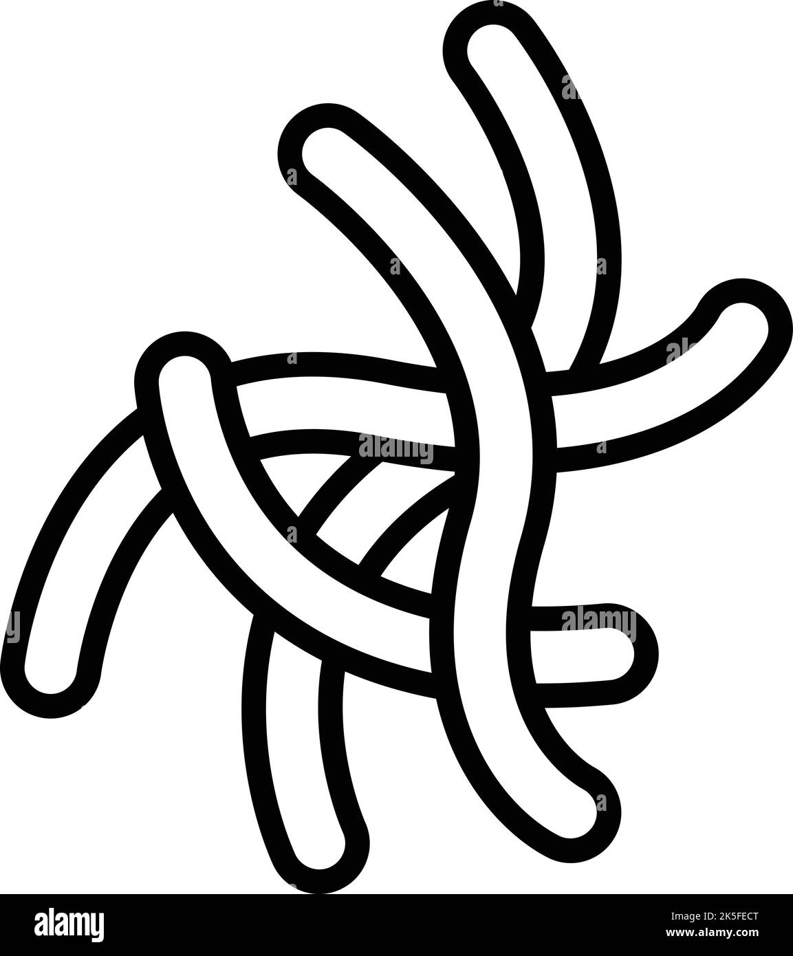 Intestine worm icon outline vector. Garden soil. Animal ground Stock