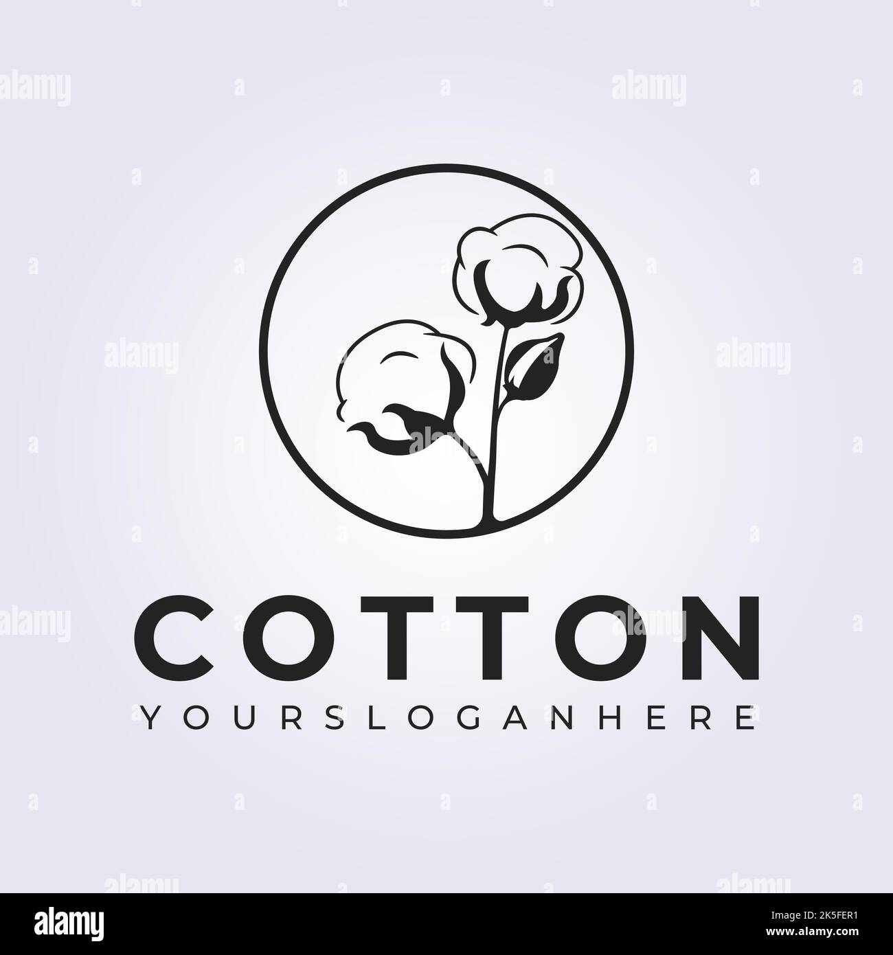 simple cotton farmer product logo vector illustration design Stock ...
