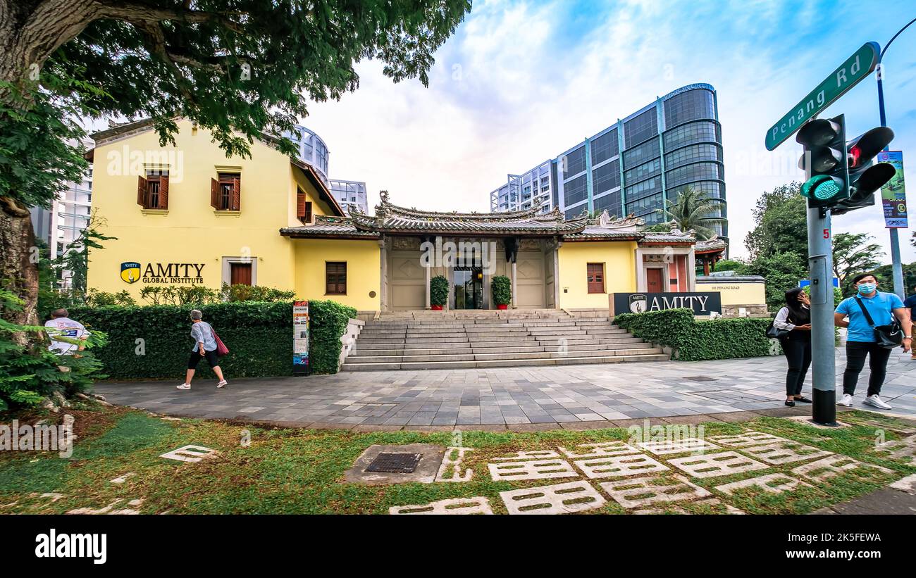 A View on the Amity Global Institute Building in Singapore. Stock Photo
