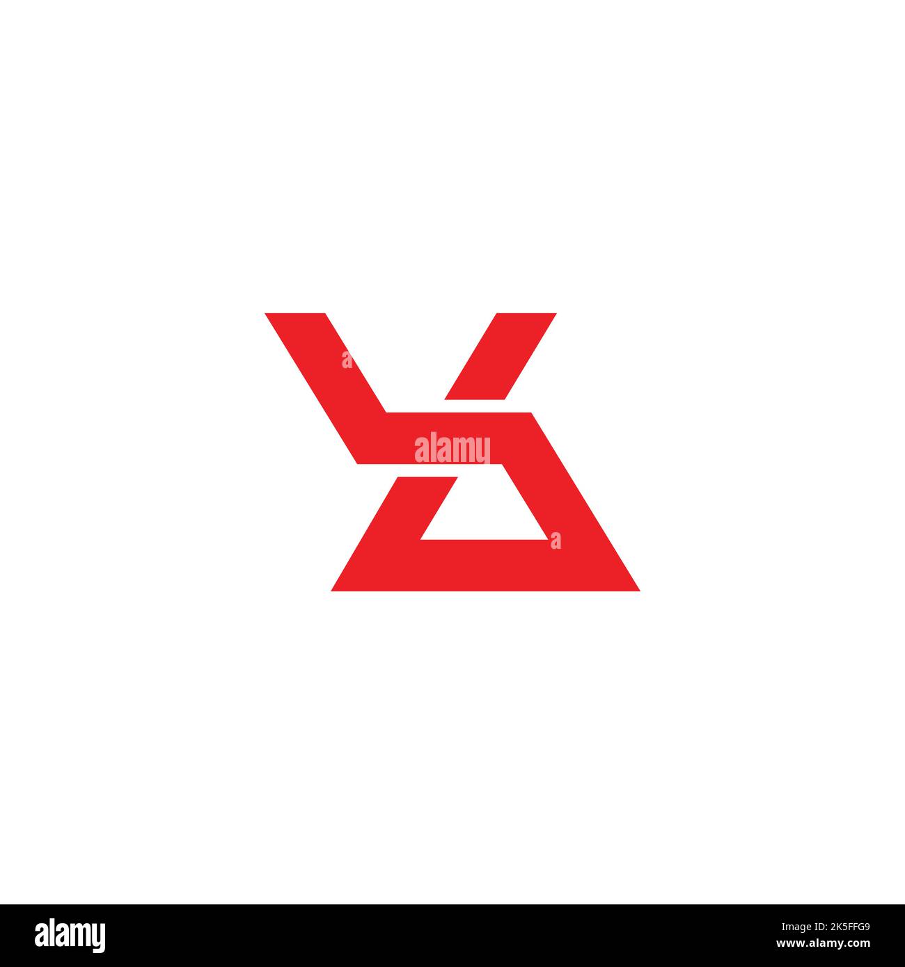 letter bl simple linked geometric line logo vector Stock Vector