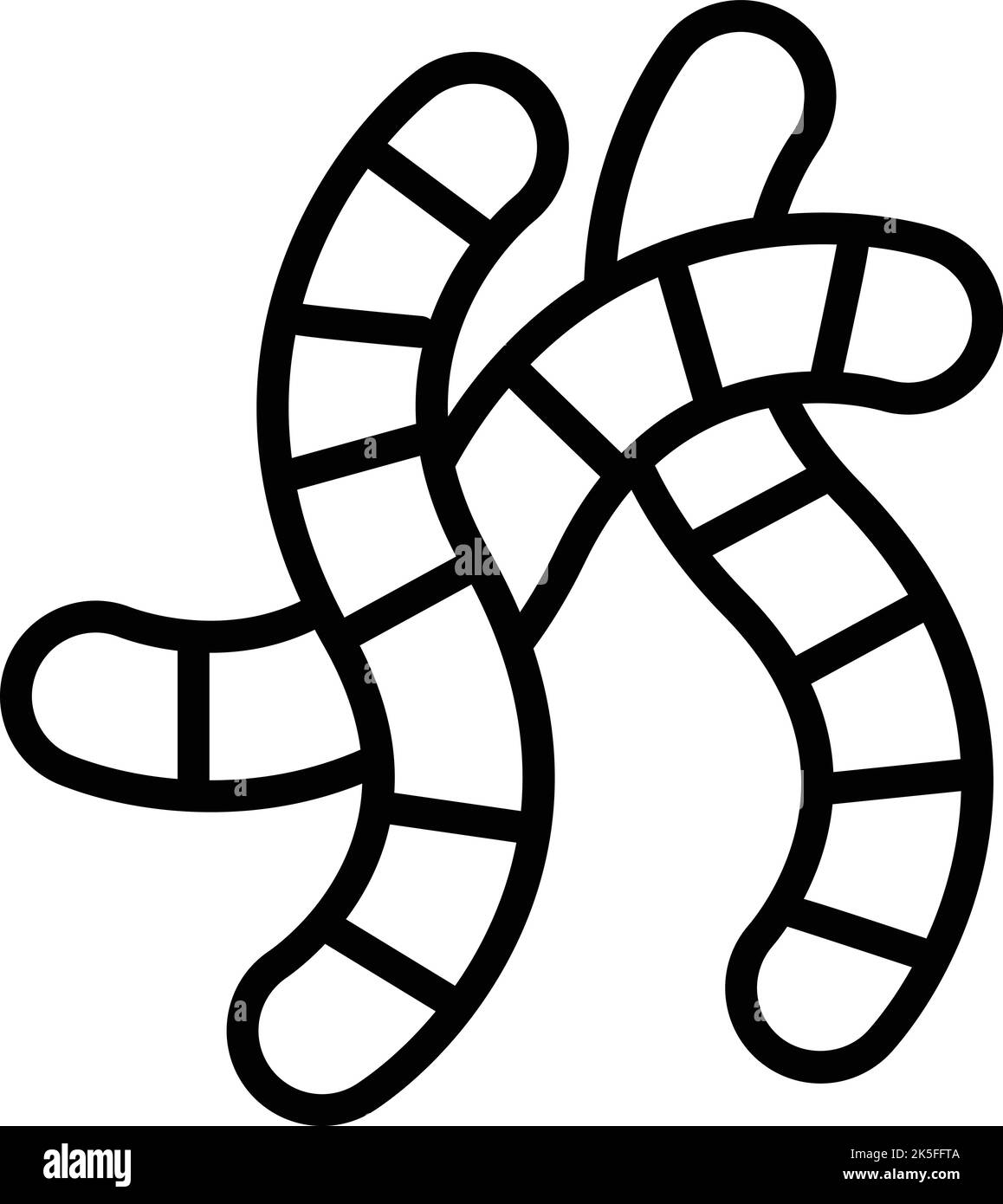 Compost worm icon outline vector. Garden soil. Animal ground Stock