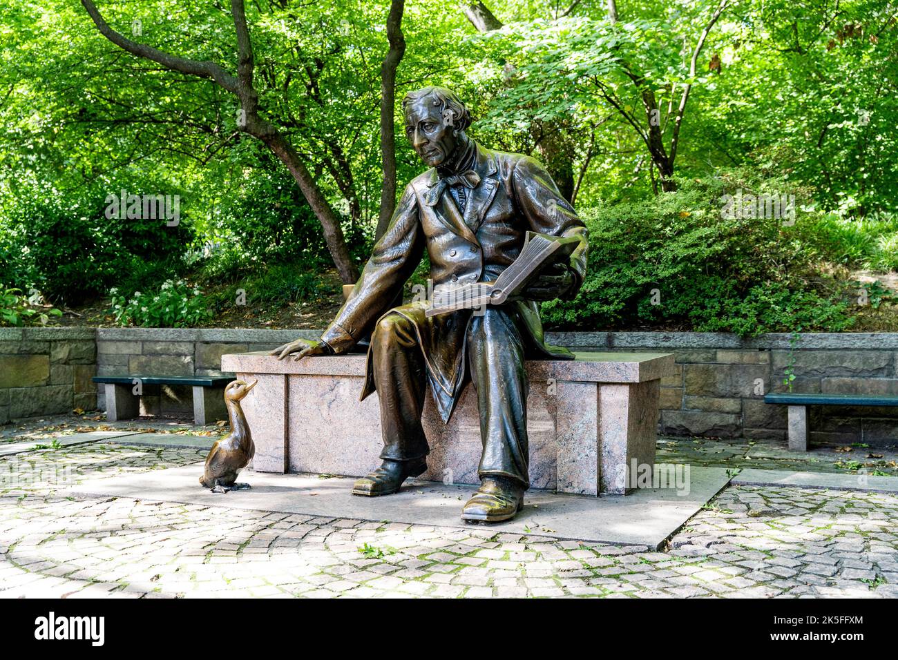 The bronze statue of Danish writer Hans Christian Andersen in Central