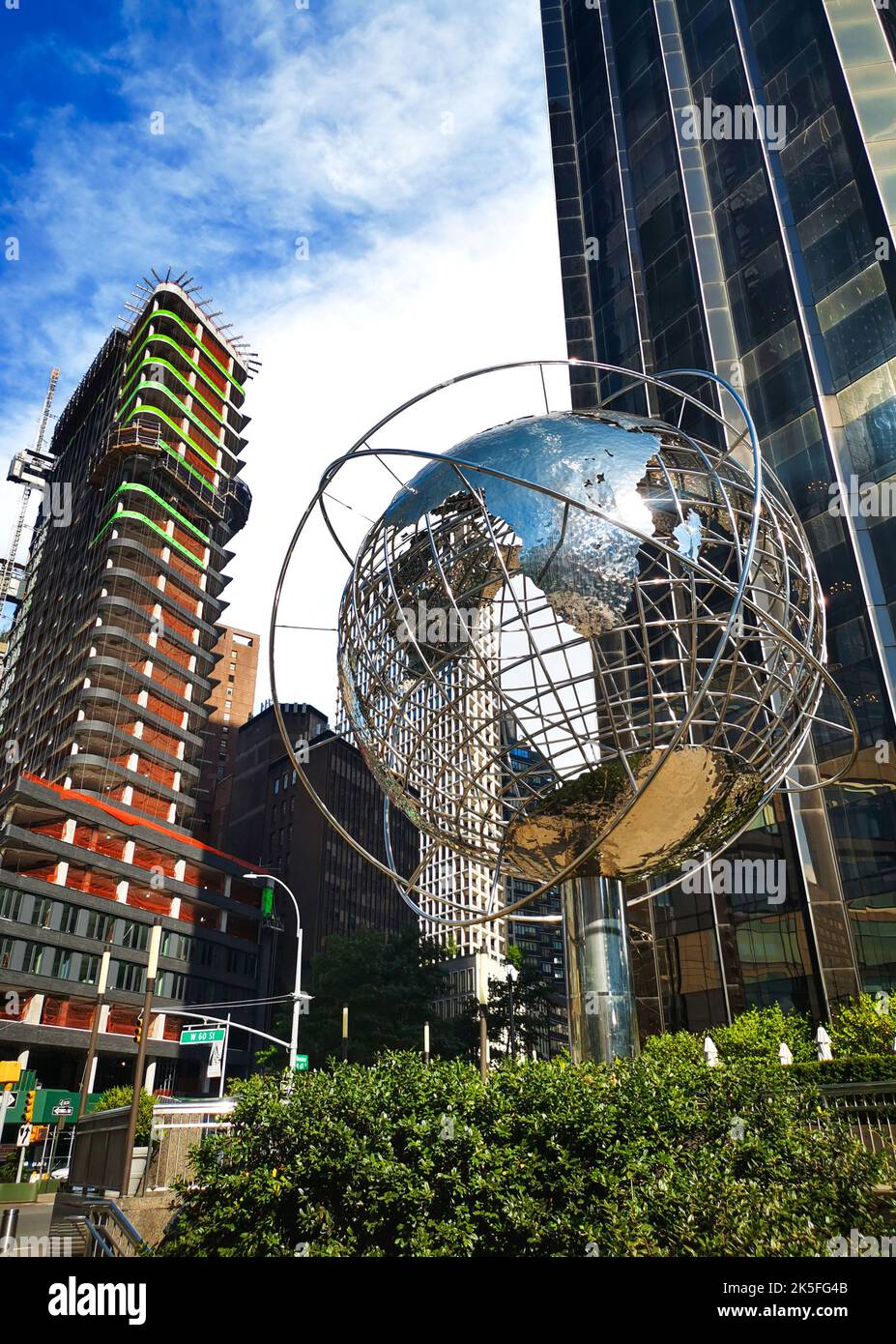 Steel Globe Sculpture At 59 St And Columbus Avenue Representing Earth construction-of-japan-s-tallest-skyscraper-begins-near-tokyo-station