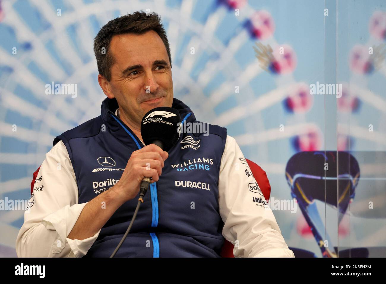 Suzuka, Japan. 08th Oct, 2022. Dave Robson (GBR) Williams Racing Head of Vehicle Performance, portrait, in the FIA Press Conference during the Formula 1 Honda Japense Grand Prix 2022, 18th round of the 2022 FIA Formula One World Championship from Octobre 7 to 9, 2022 on the Suzuka International Racing Course, in Suzuka, Mie Prefecture, Japan - Photo: Dppi/DPPI/LiveMedia Credit: Independent Photo Agency/Alamy Live News Stock Photo