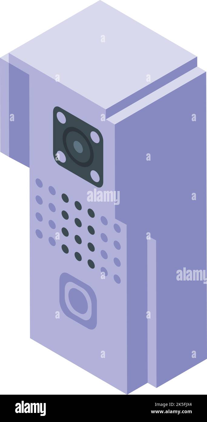 Call intercom icon isometric vector. Video camera. Wall motion Stock Vector