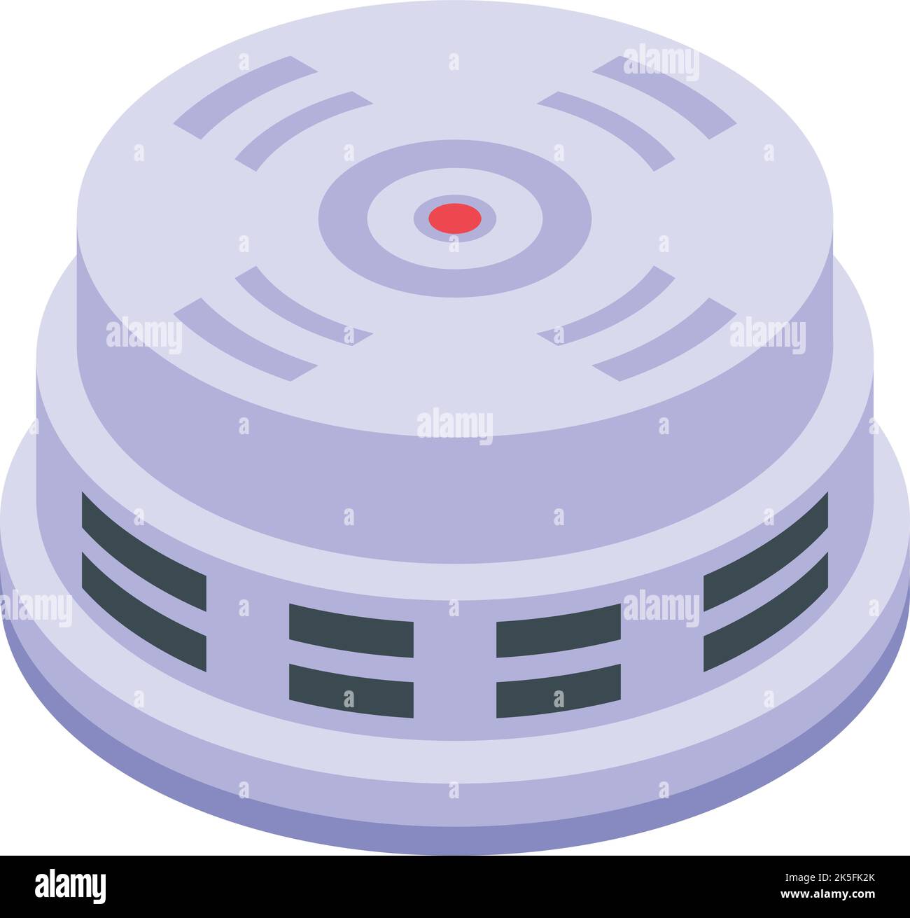 Monoxide smoke detector icon isometric vector. Fire alarm. Home sensor Stock Vector