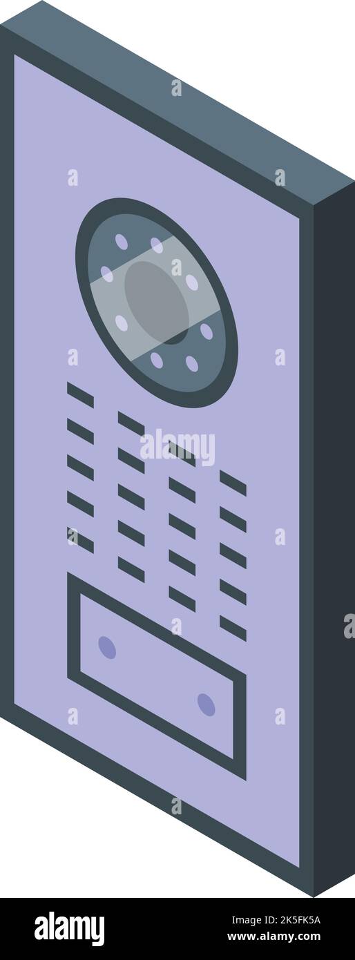 Video intercom icon isometric vector. Door camera. System security Stock Vector