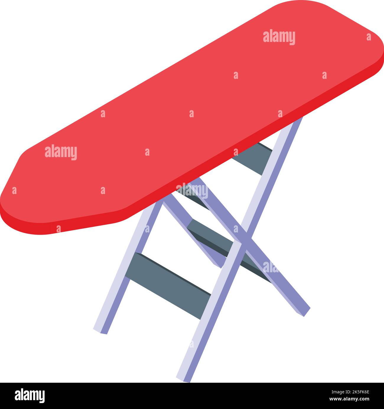 Red ironing board icon isometric vector. Home iron. Wash machine Stock Vector