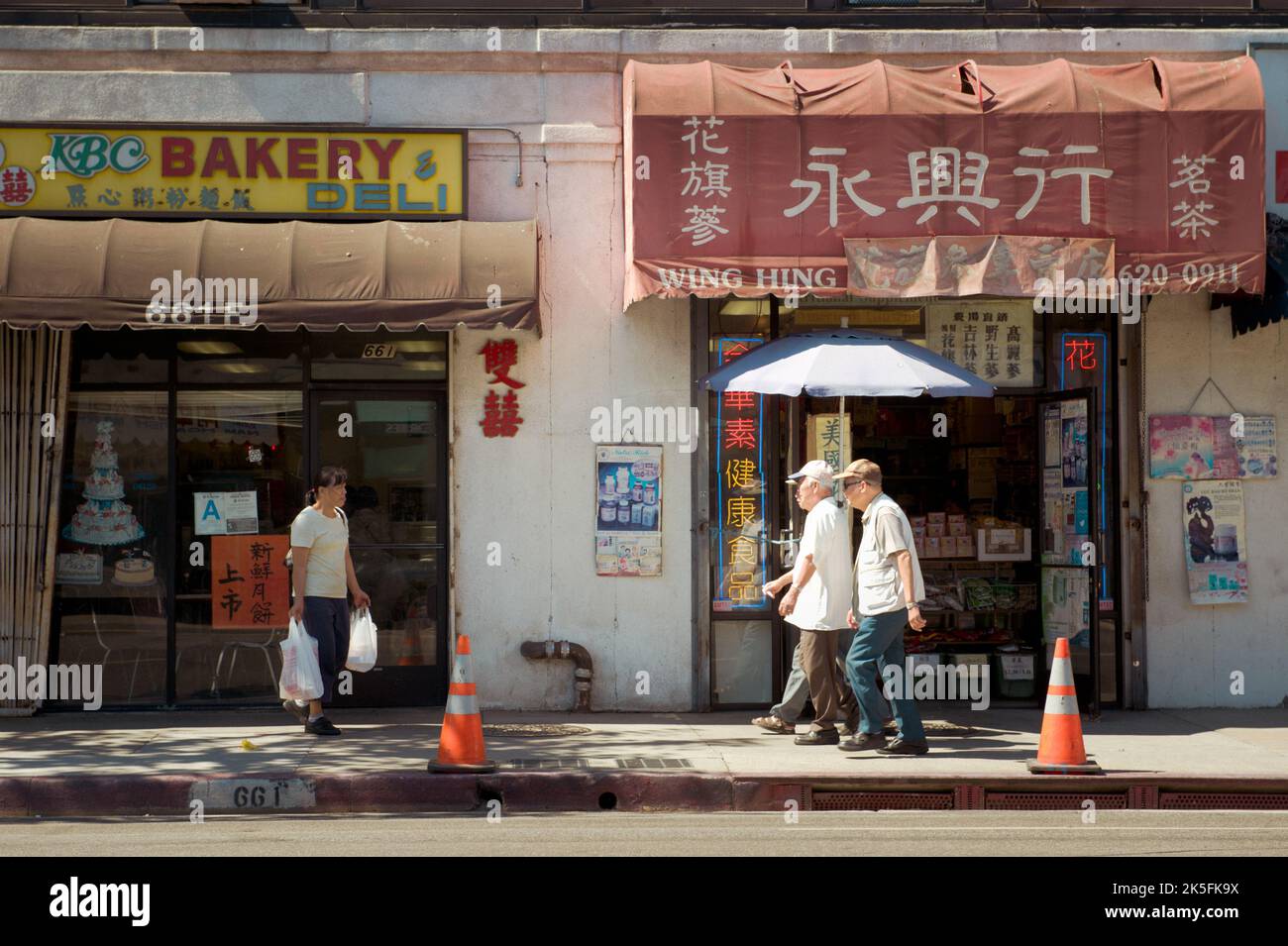 Urban scene from Chinatown in Los Angeles, CA. Located in the downtown