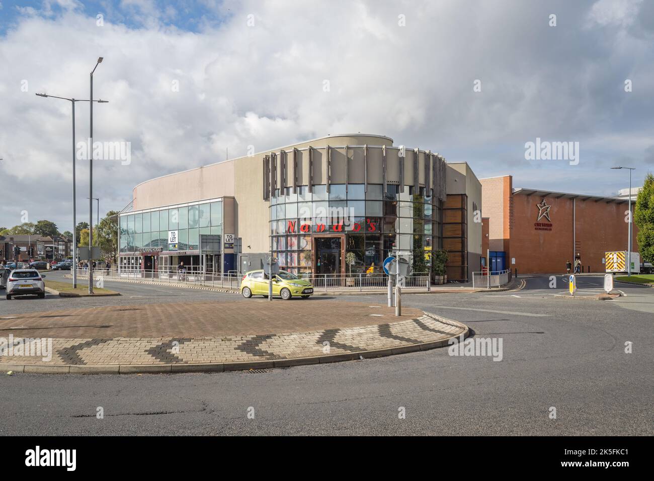 06.10.2022 St Helens, Merseyside, UK Nandos restaurant on Chalon way in