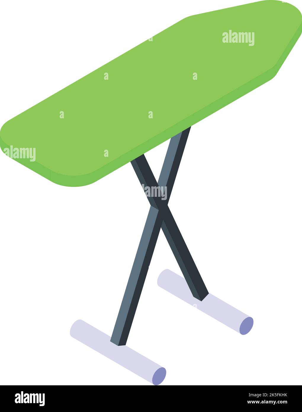 Green ironing board icon isometric vector. Room design. Iron laundry Stock Vector