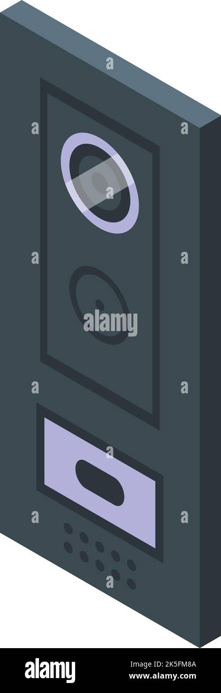 Call security icon isometric vector. Video intercom. Door system Stock Vector