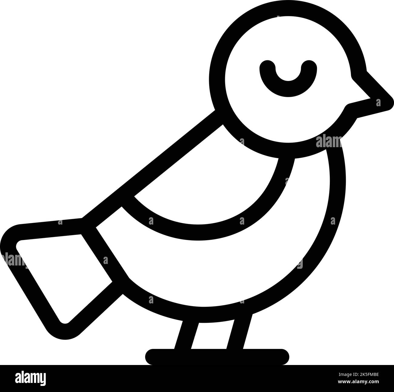 Male sparrow icon outline vector. Flight animal. Small fly Stock Vector