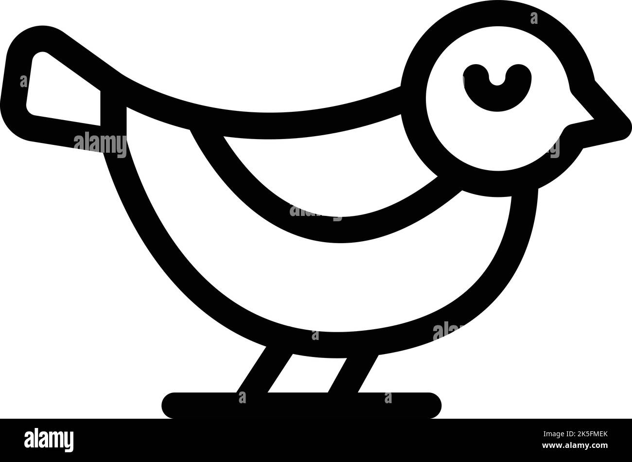 Sleeping sparrow icon outline vector. Bird flight. Cute fly Stock
