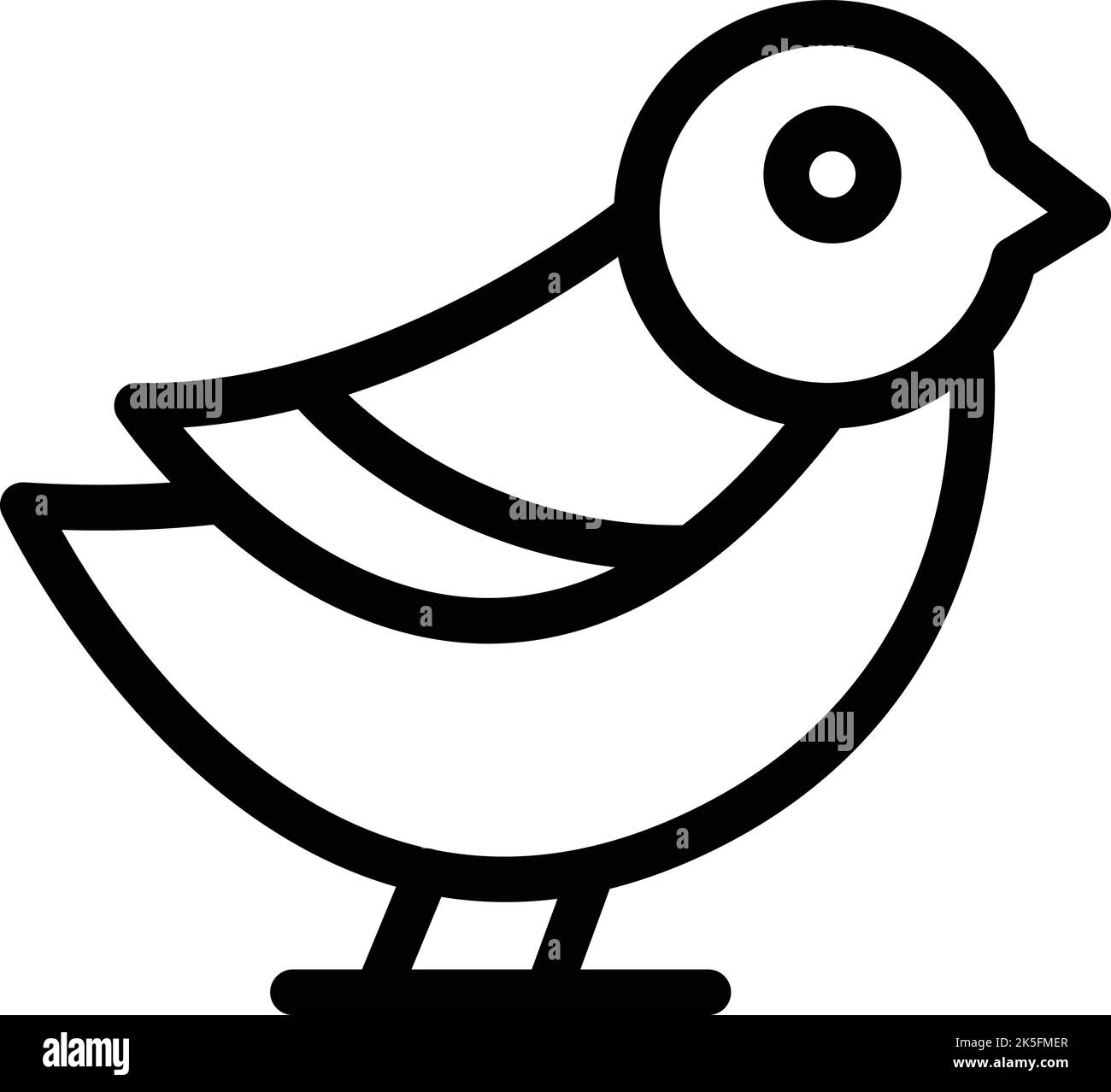 Small sparrow icon outline vector. Bird tree. Cute fly Stock Vector