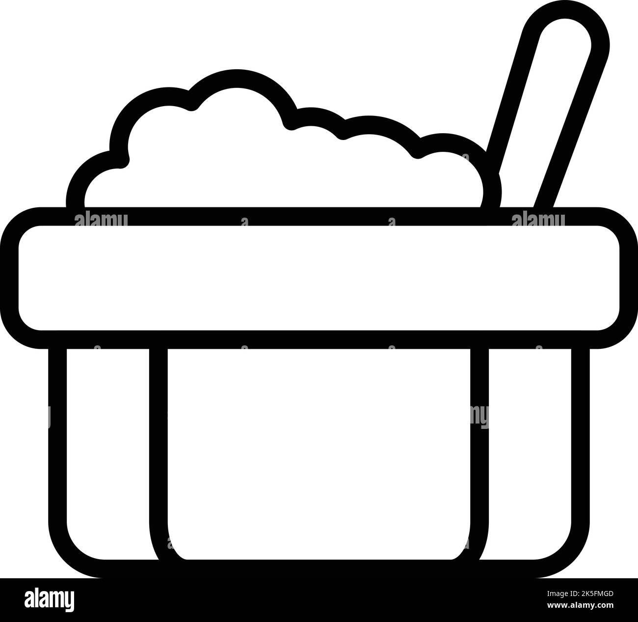 Bean food icon outline vector. Dish baked. Rice tomato Stock Vector