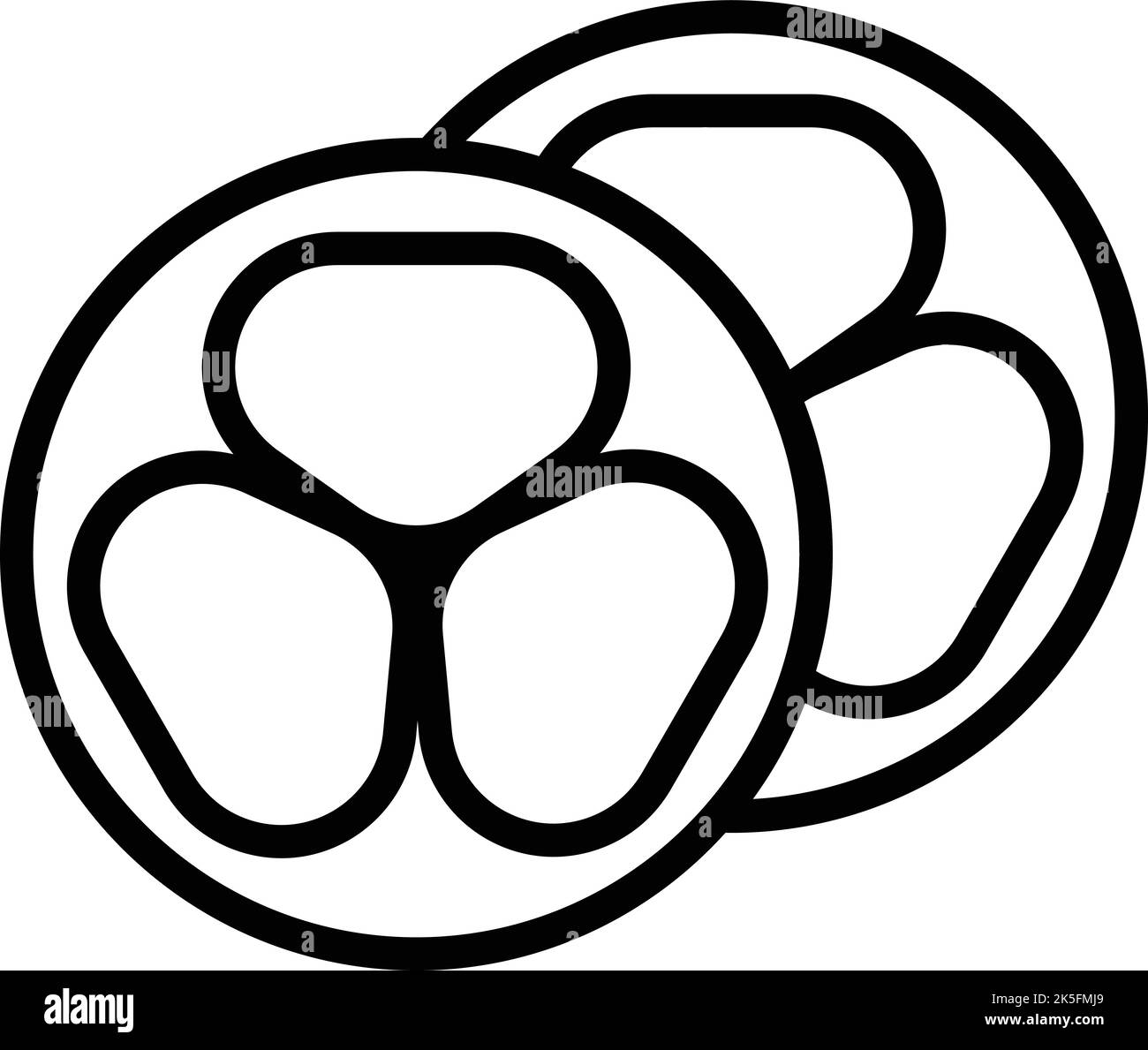 Cutted fruit icon outline vector. Baked dish. Food meat Stock Vector