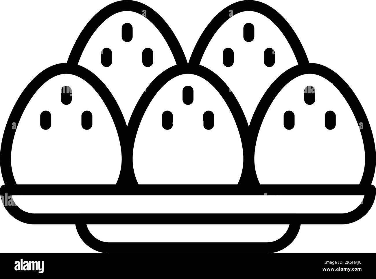 Cooked egg icon outline vector. Dish baked. Food sauce Stock Vector