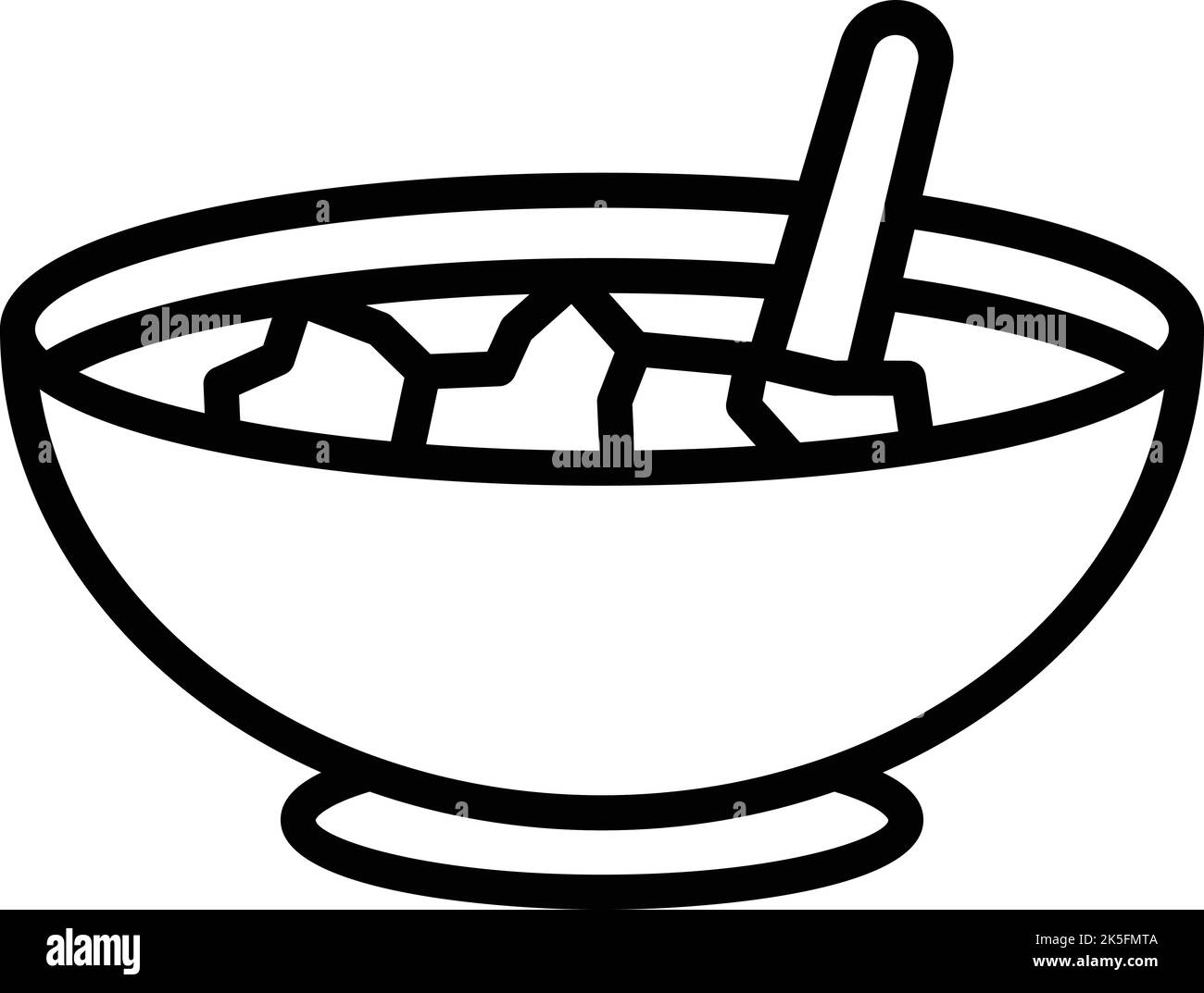 Brazilian salad icon outline vector. Food meat. Cooked vegetable Stock Vector