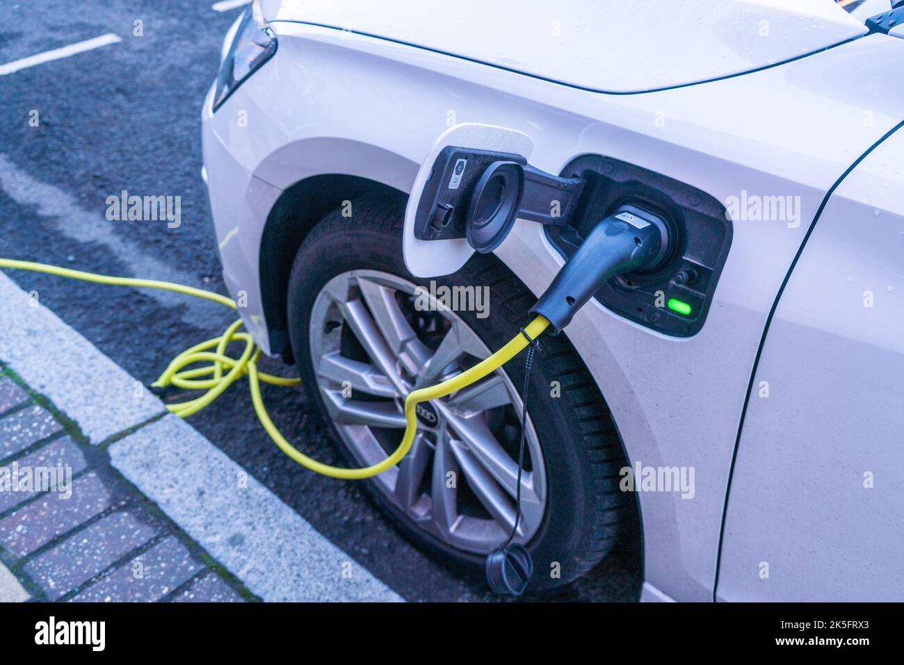 8 October 2022 Electric car charging point, London Stock Photo Alamy