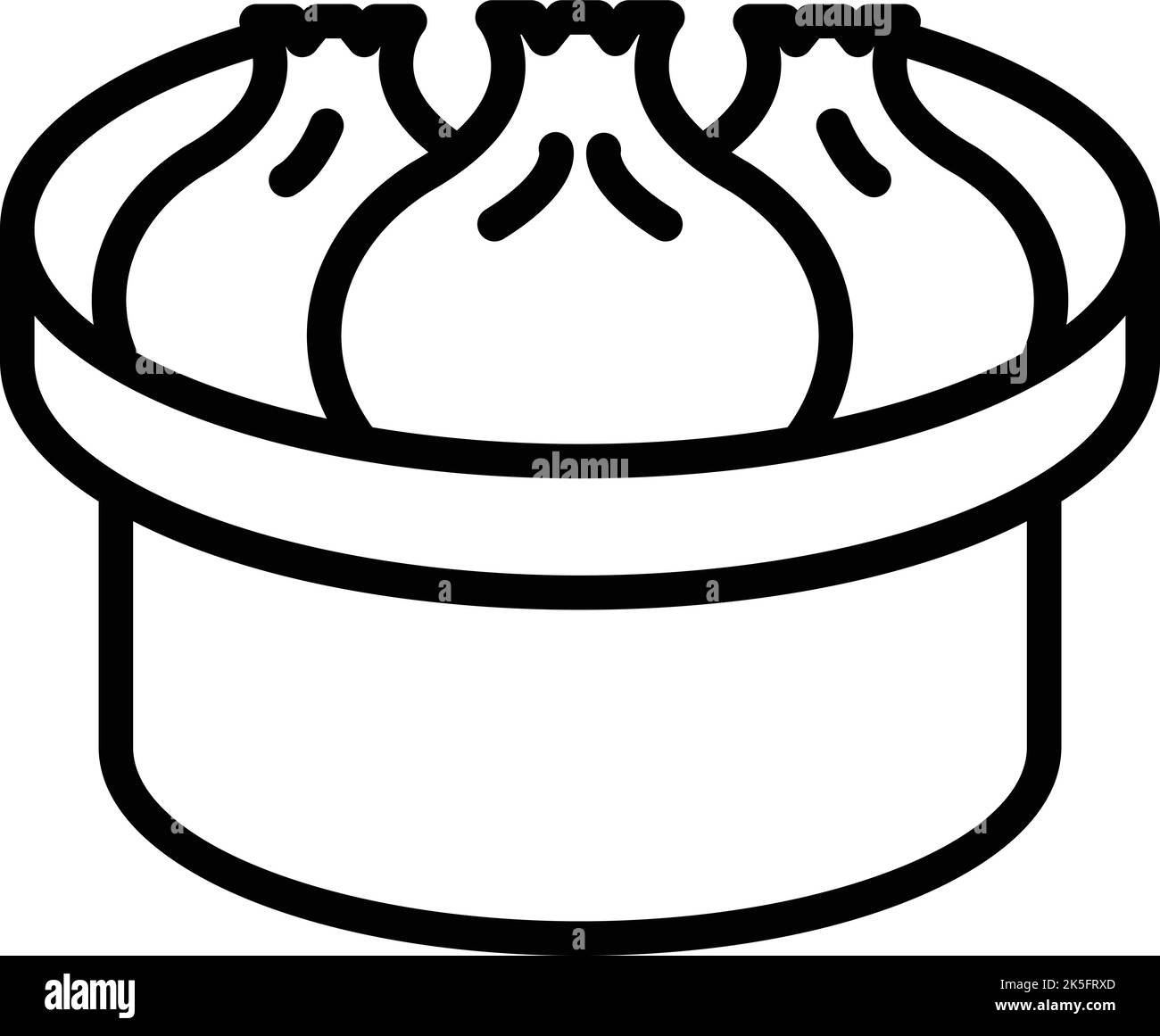 Rice baozi icon outline vector. Chinese food. Asian steam Stock Vector