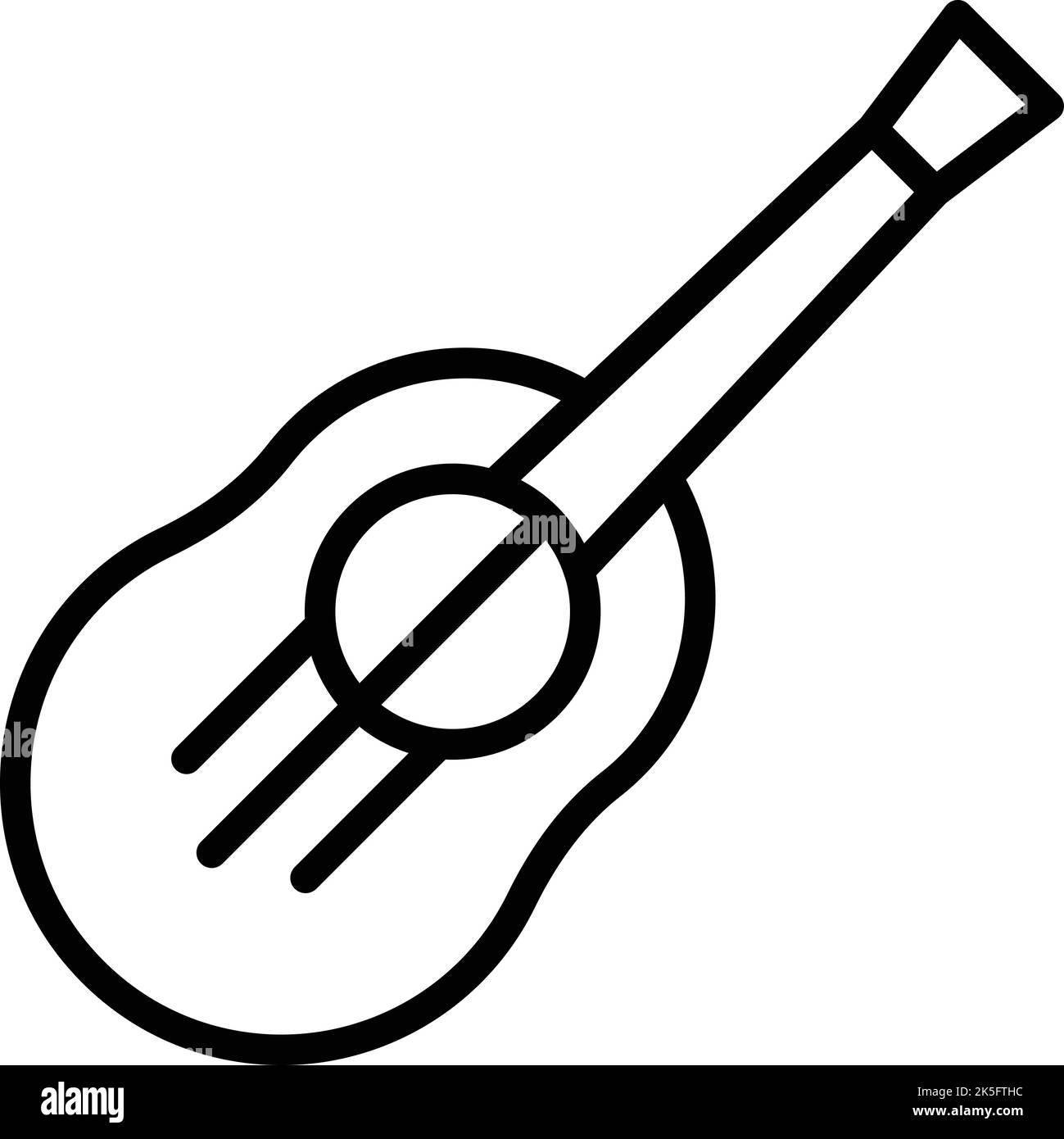 Ukulele instrument icon outline vector. Music guitar. Beach art Stock ...