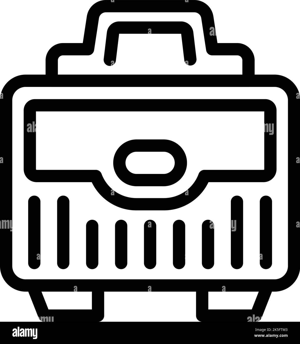 Workshop box icon outline vector. Tool kit. Hammer equipment Stock ...