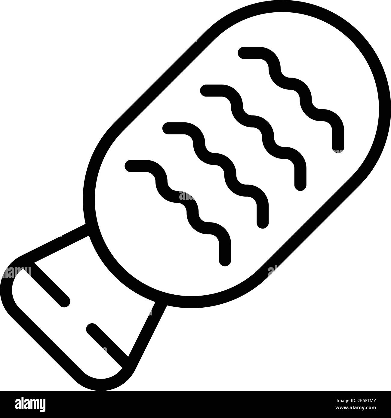Cheese corn dog icon outline vector. Corndog stick. Sausage sauce Stock Vector