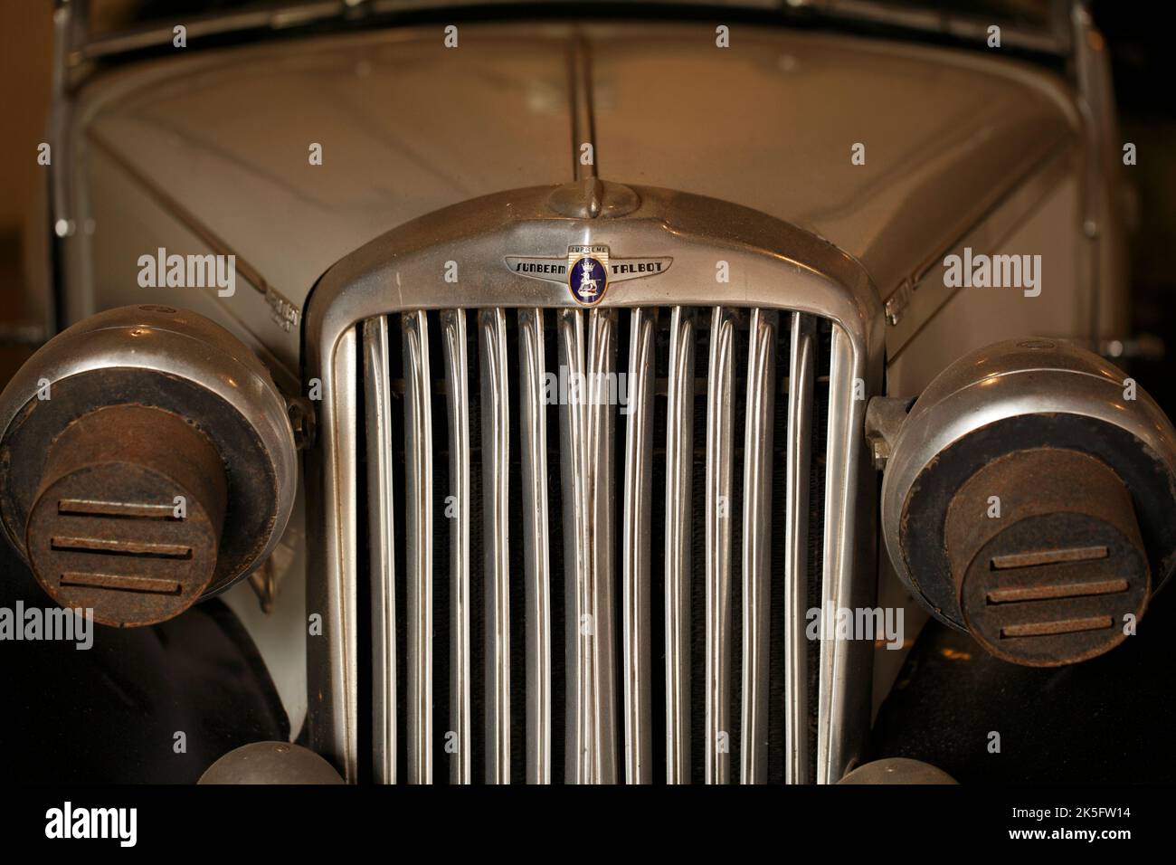 Sunbeam Talbot Supreme wartime car with hooded light covers. WW2, WWII. Stock Photo