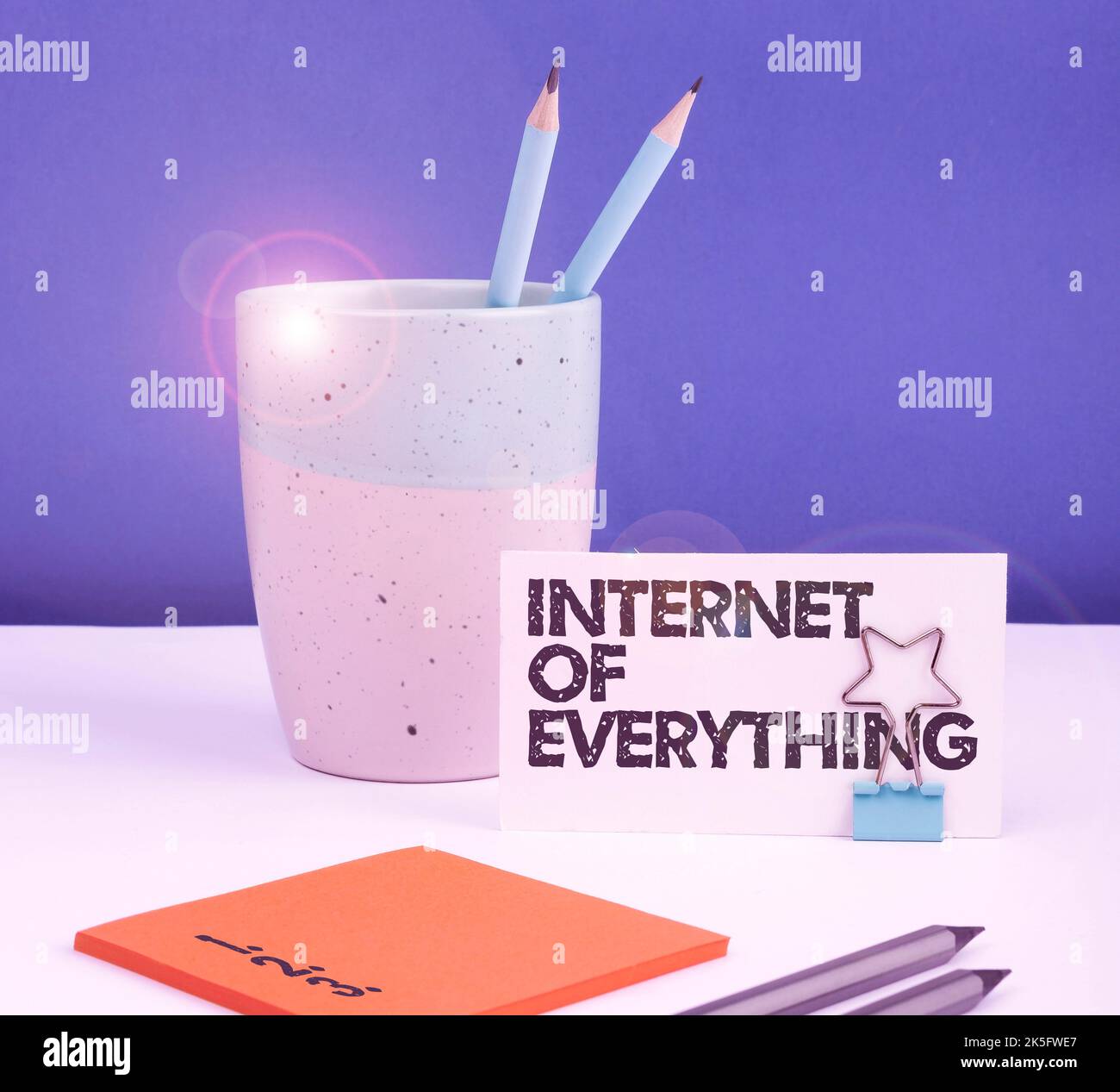 Writing displaying text Internet Of Everything. Business concept smart modern city and wireless communication network Stock Photo