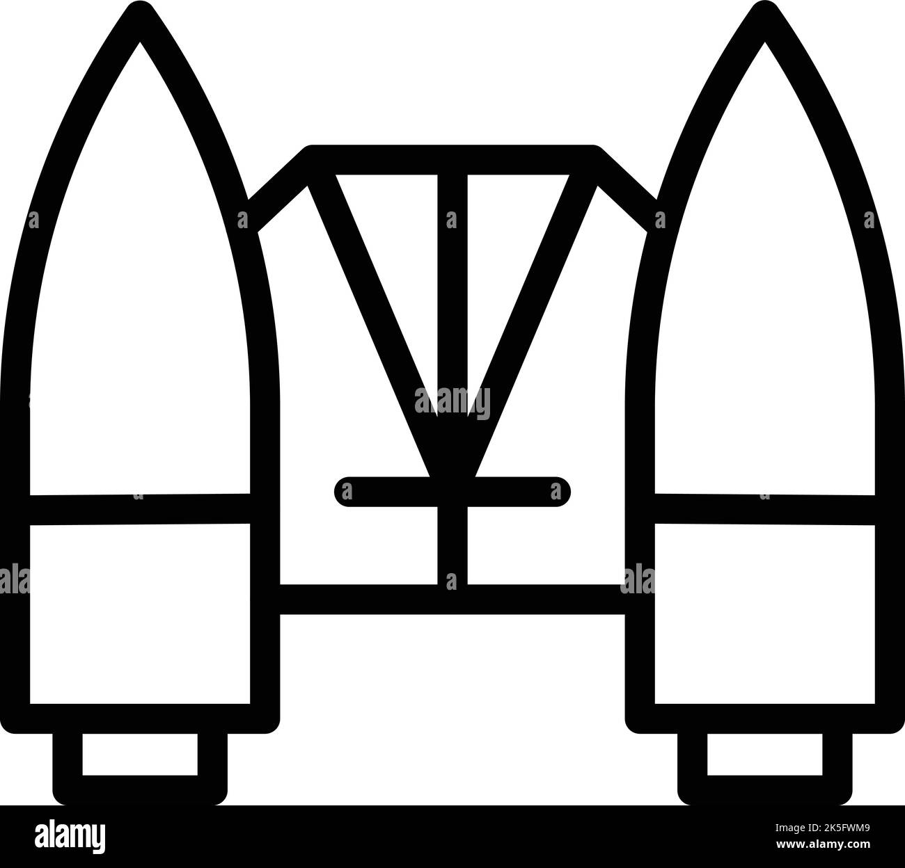 Potential jetpack icon outline vector. Boost speed. Work future Stock Vector