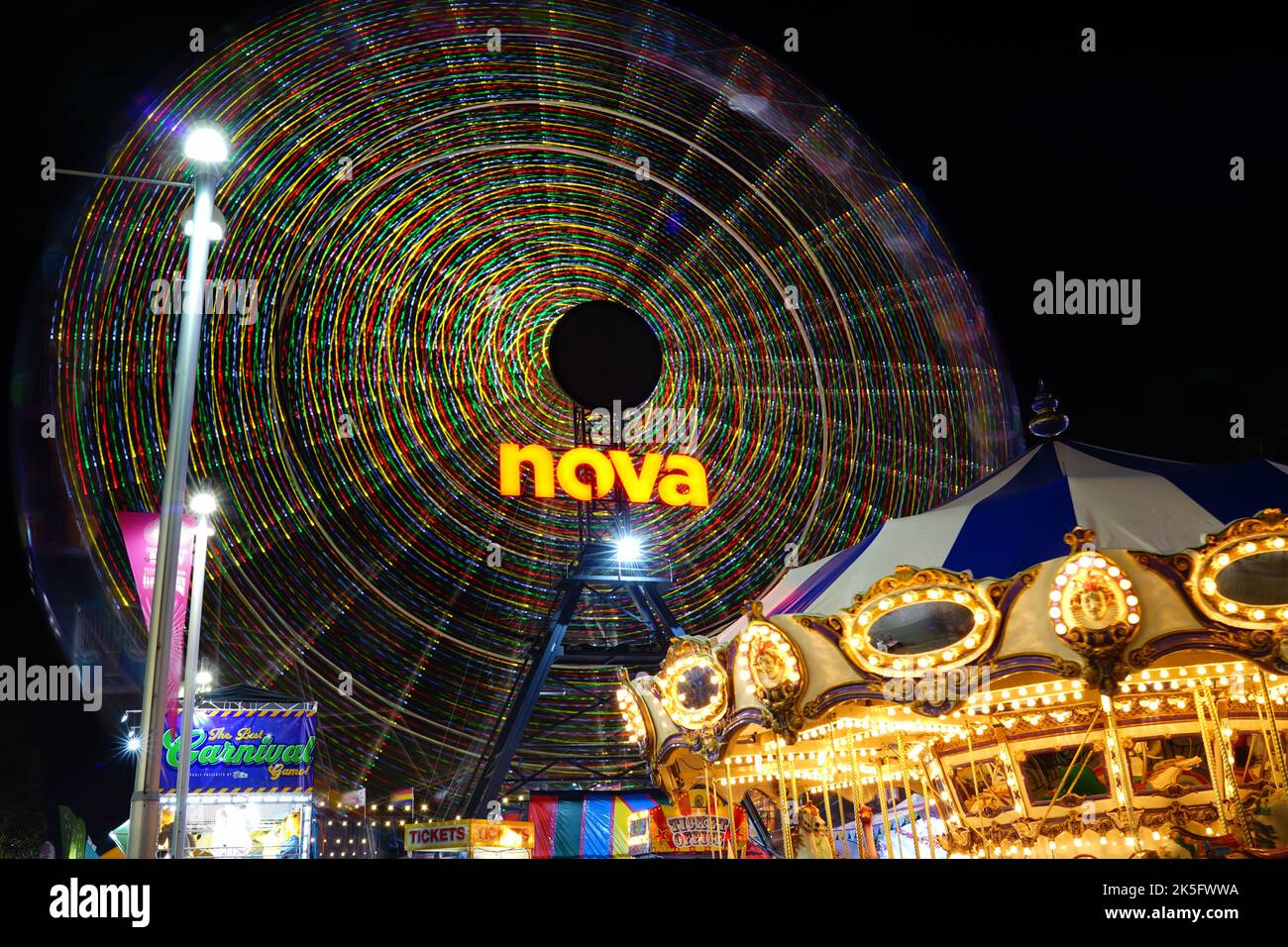 Ferris wheel in Adelaide showground, South Australia Stock Photo