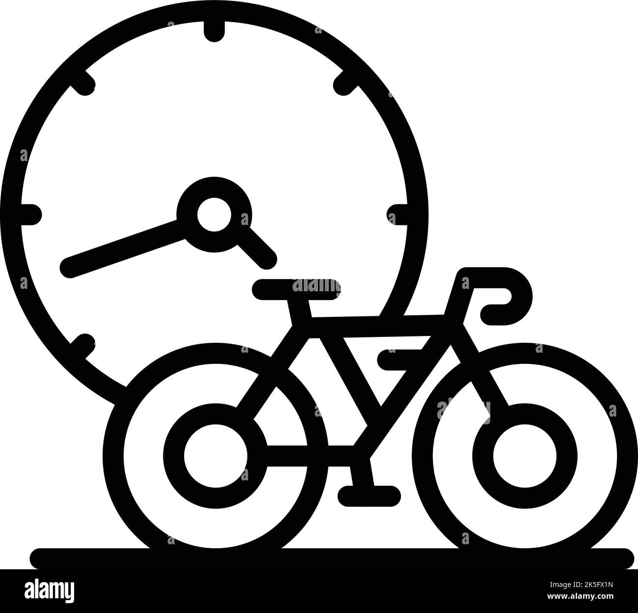 Ride time bike icon outline vector. Share smart. App rent Stock Vector