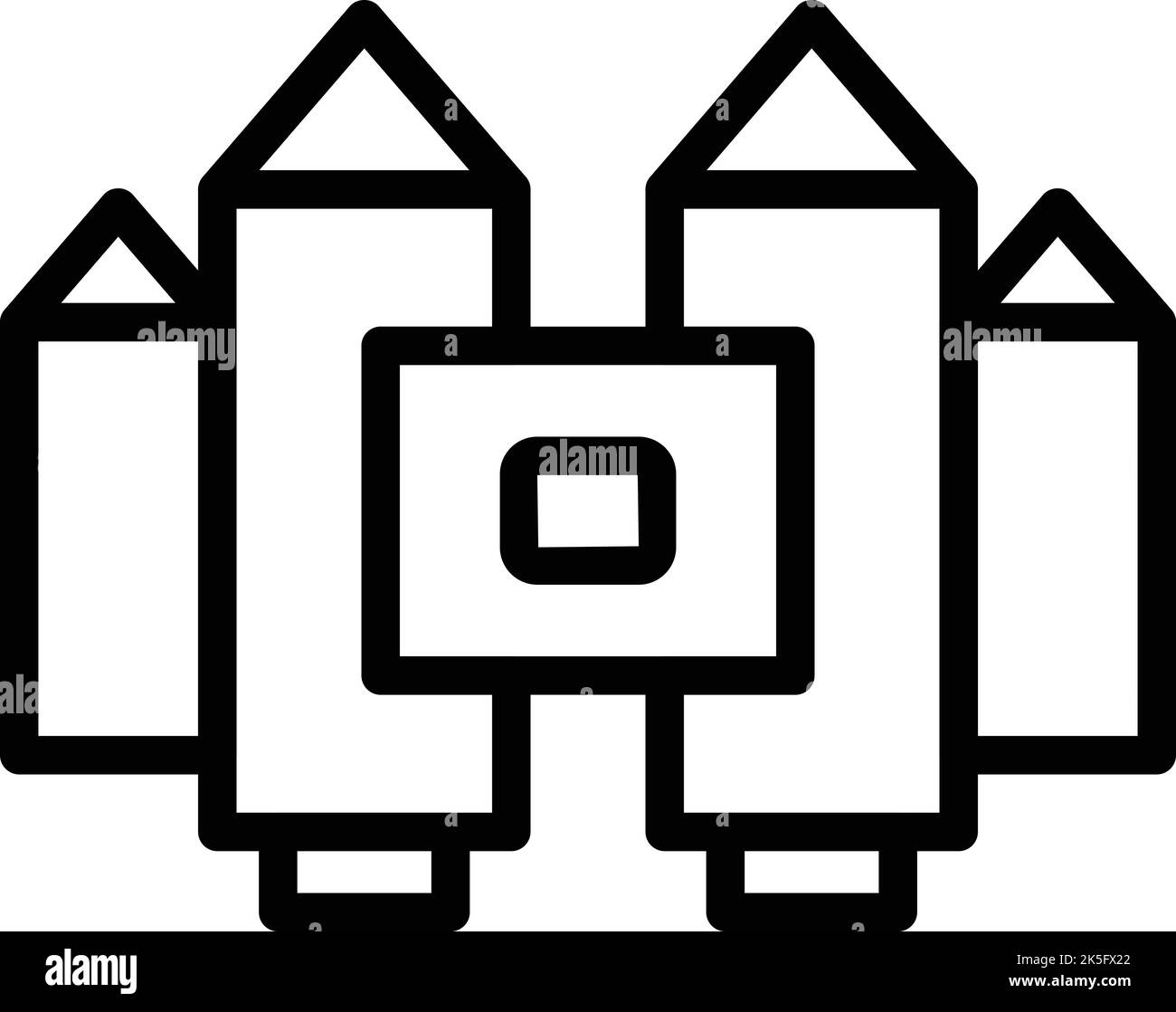 Speed jetpack icon outline vector. Work rocket. High success Stock Vector