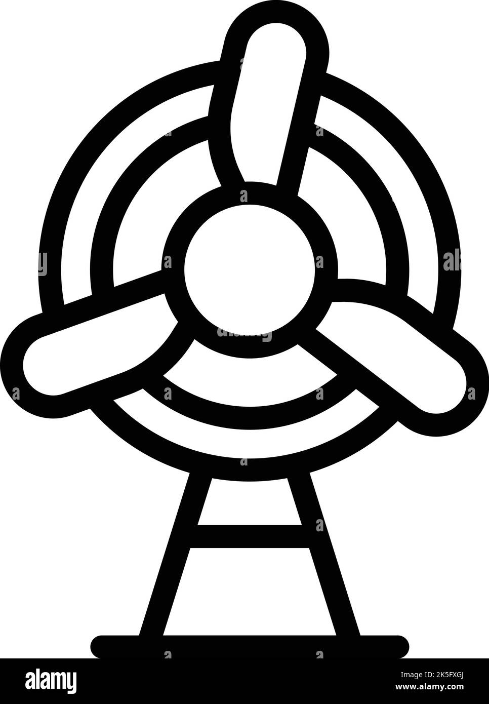 Wind turbine icon outline vector. Eco tech. Nature energy Stock Vector ...