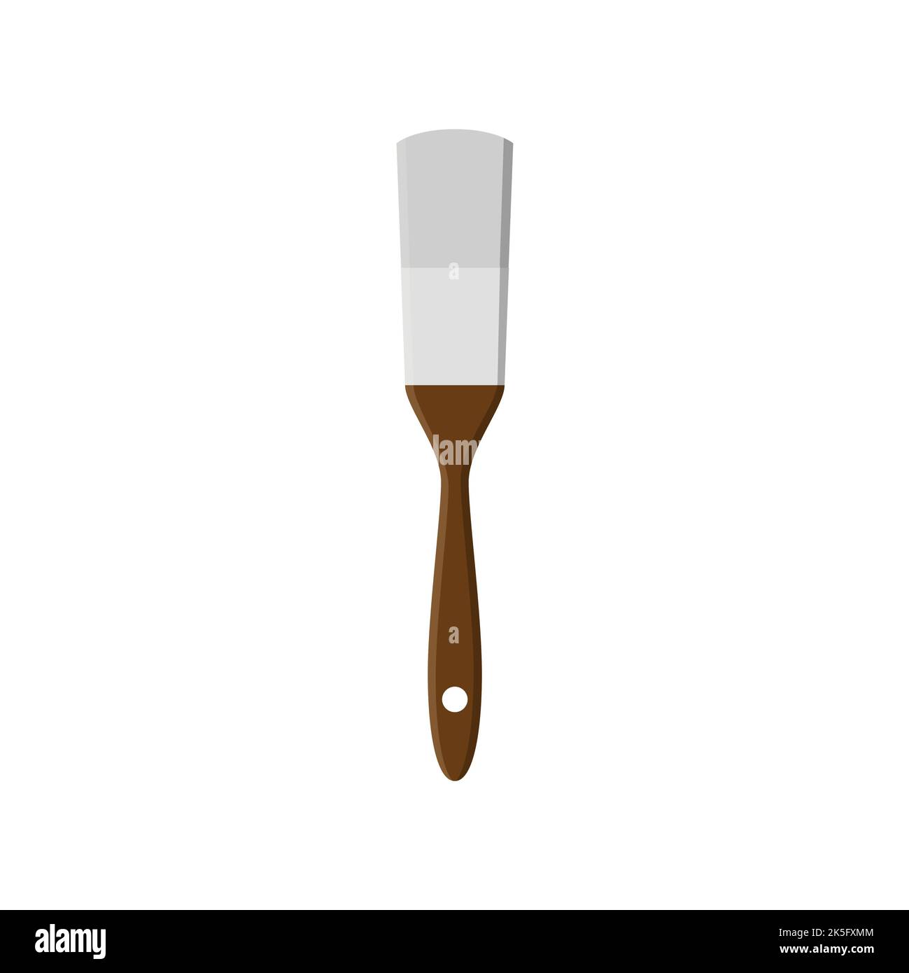 Paint brush icon line art isolated on white background. Vector ...