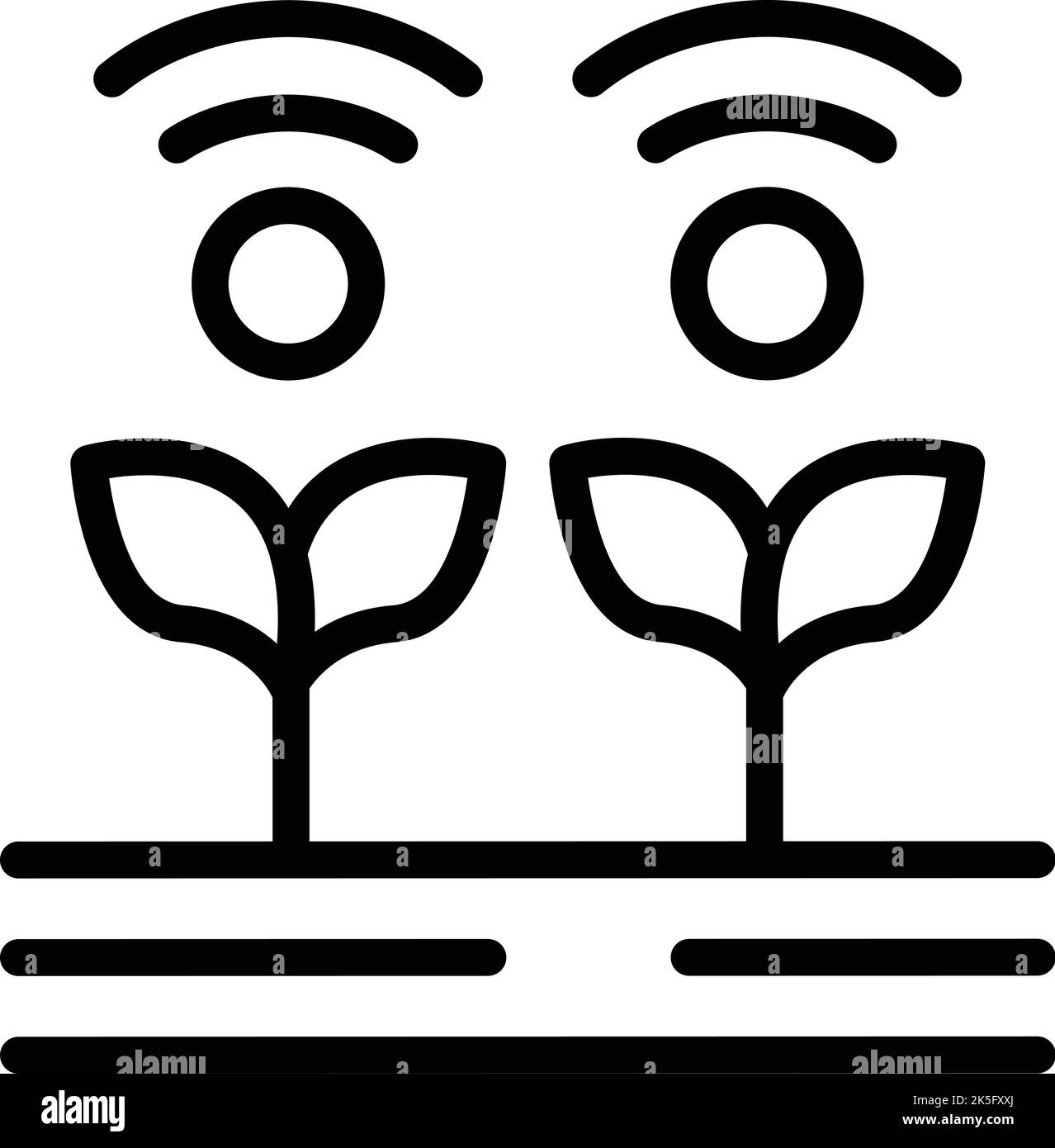 Solar plant icon outline vector. Eco tech. Tree care Stock Vector Image