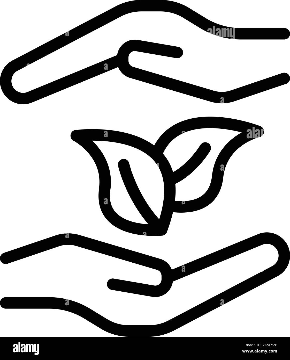 Plant care icon outline vector. Tree energy. Eco leaf Stock Vector