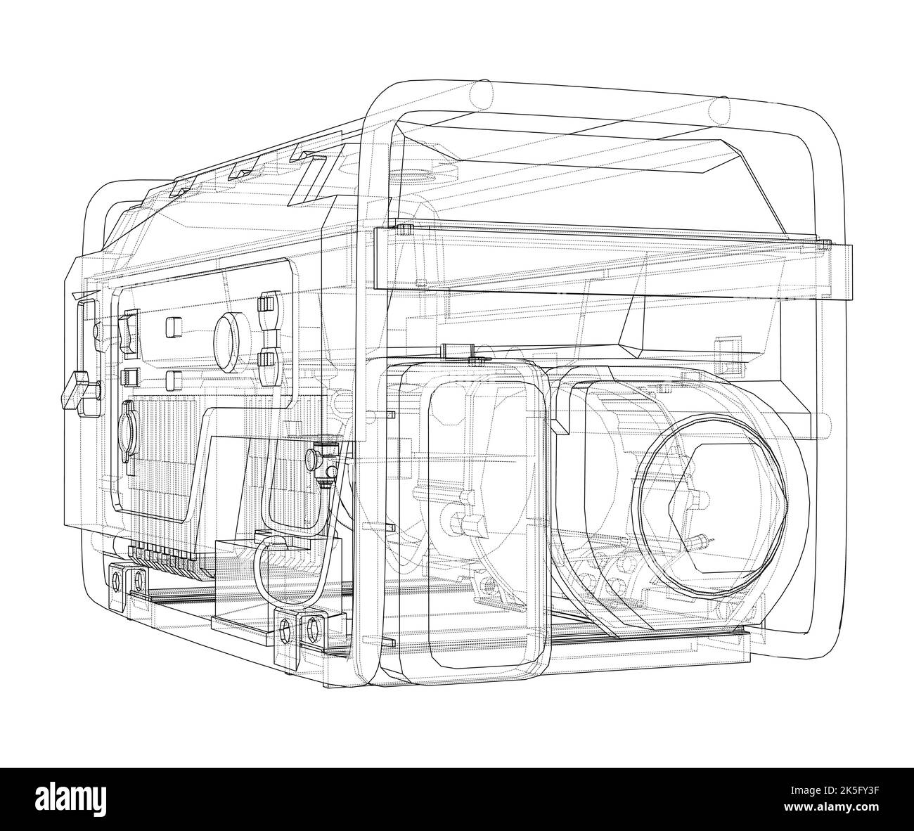 Generator Top Viewe Portable Electro Generator. Vector Stock Vector Image & Art - Alamy
