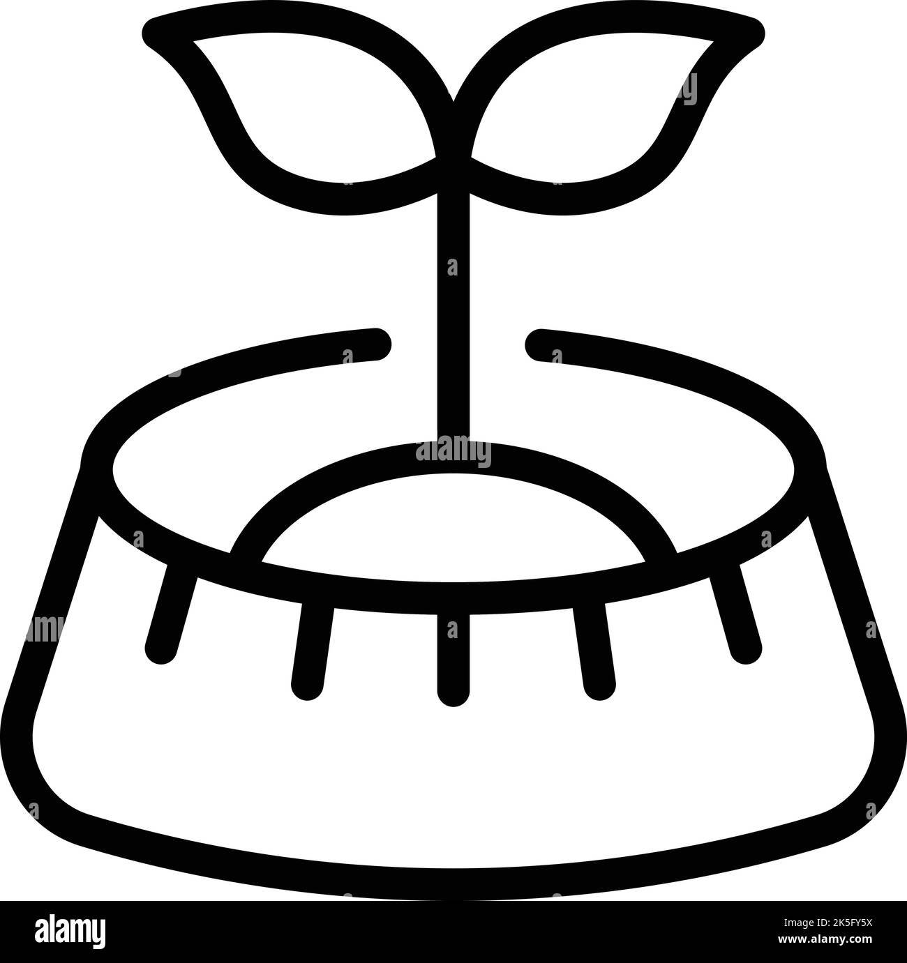 Plant care icon outline vector. Digital science. Eco tree Stock Vector