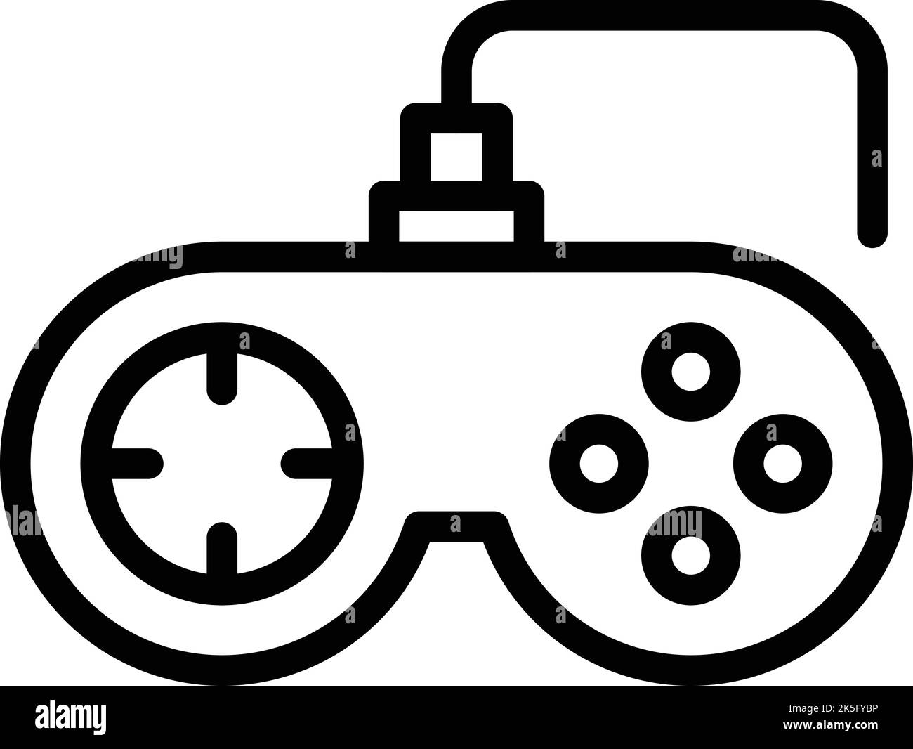 Joystick icon outline vector. Sport game. Computer gamer Stock Vector