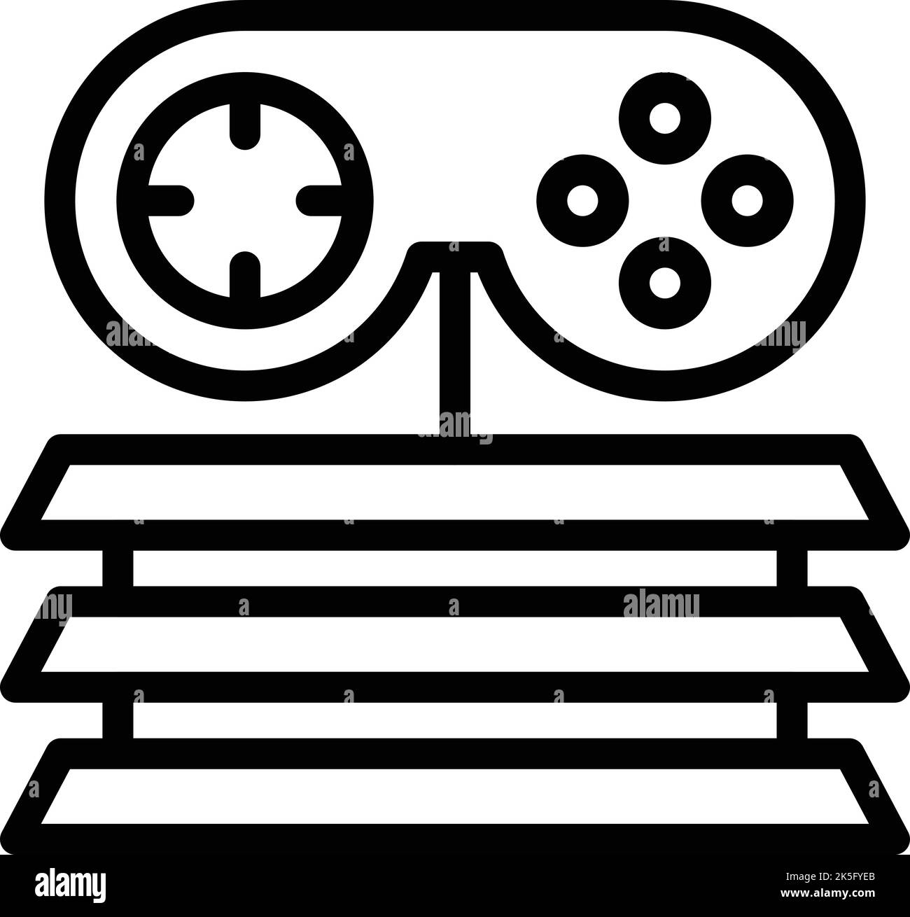 E sports icon outline vector game sport computer online stock vector