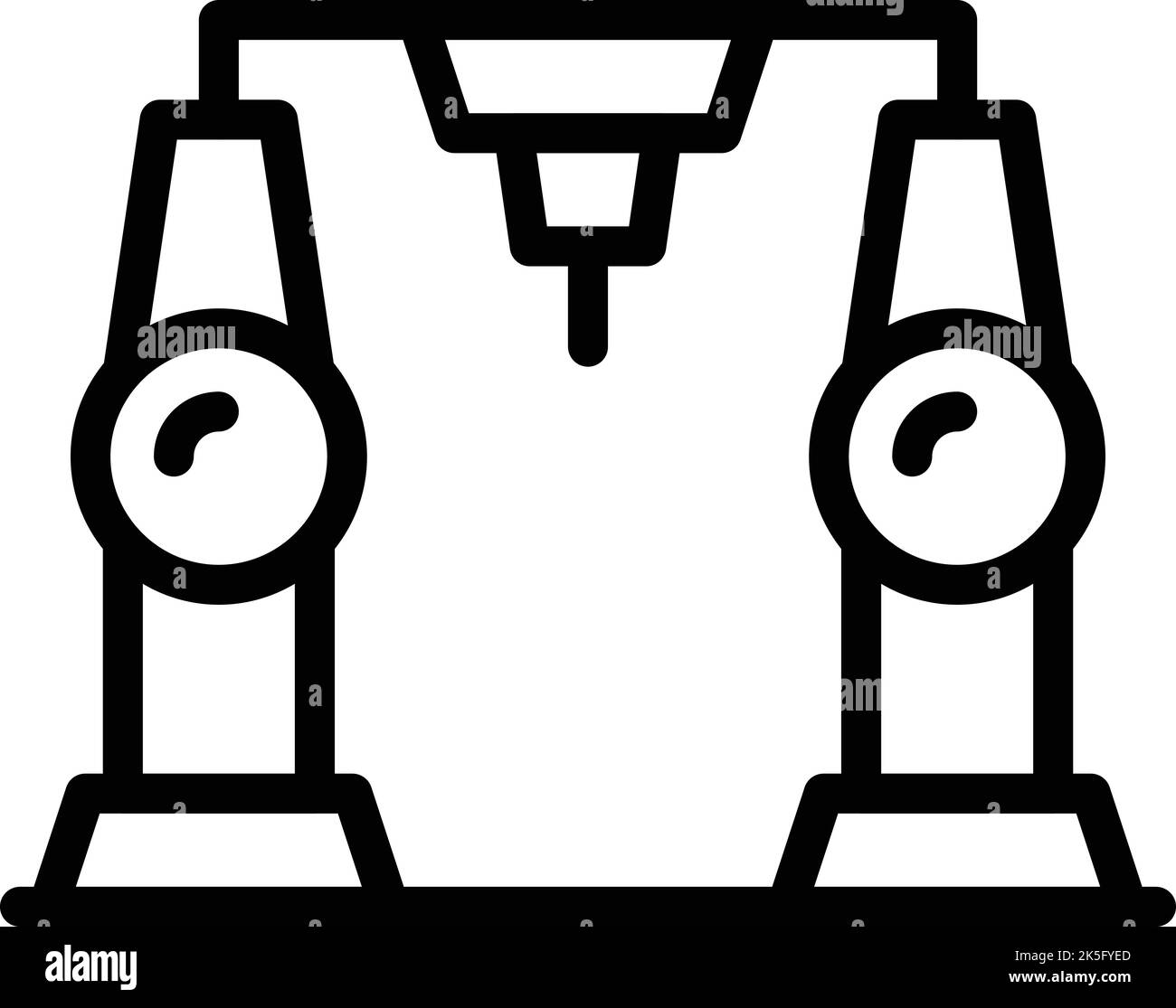 3d printer stand icon outline vector. Print vehicle. Future battery