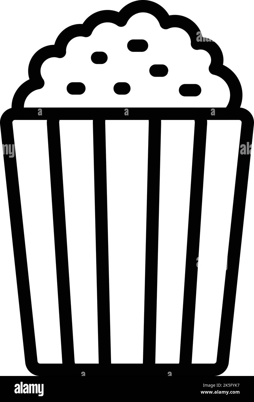 Cinema popcorn icon outline vector. Car drive. Air show Stock Vector
