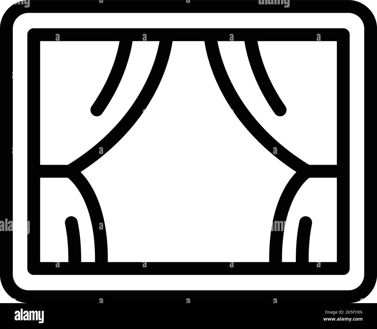 Theater car icon outline vector. Screen auto. Air show night Stock