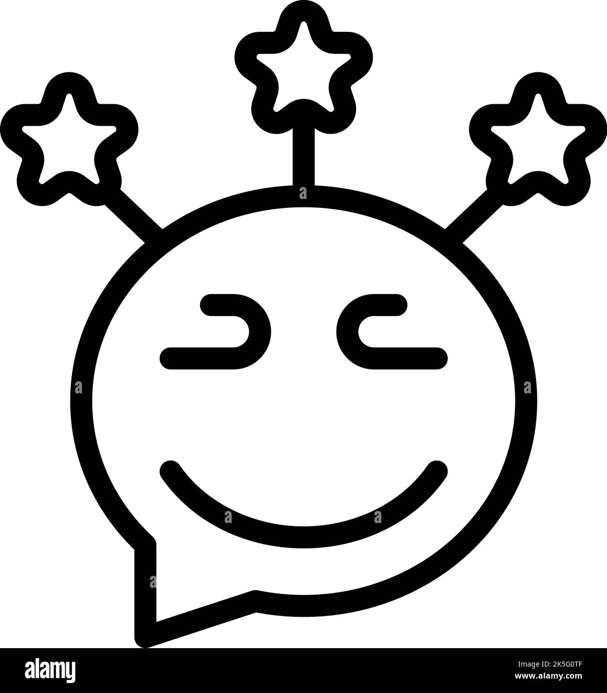 Happy emoji icon outline vector. Person fun. Activity effect Stock
