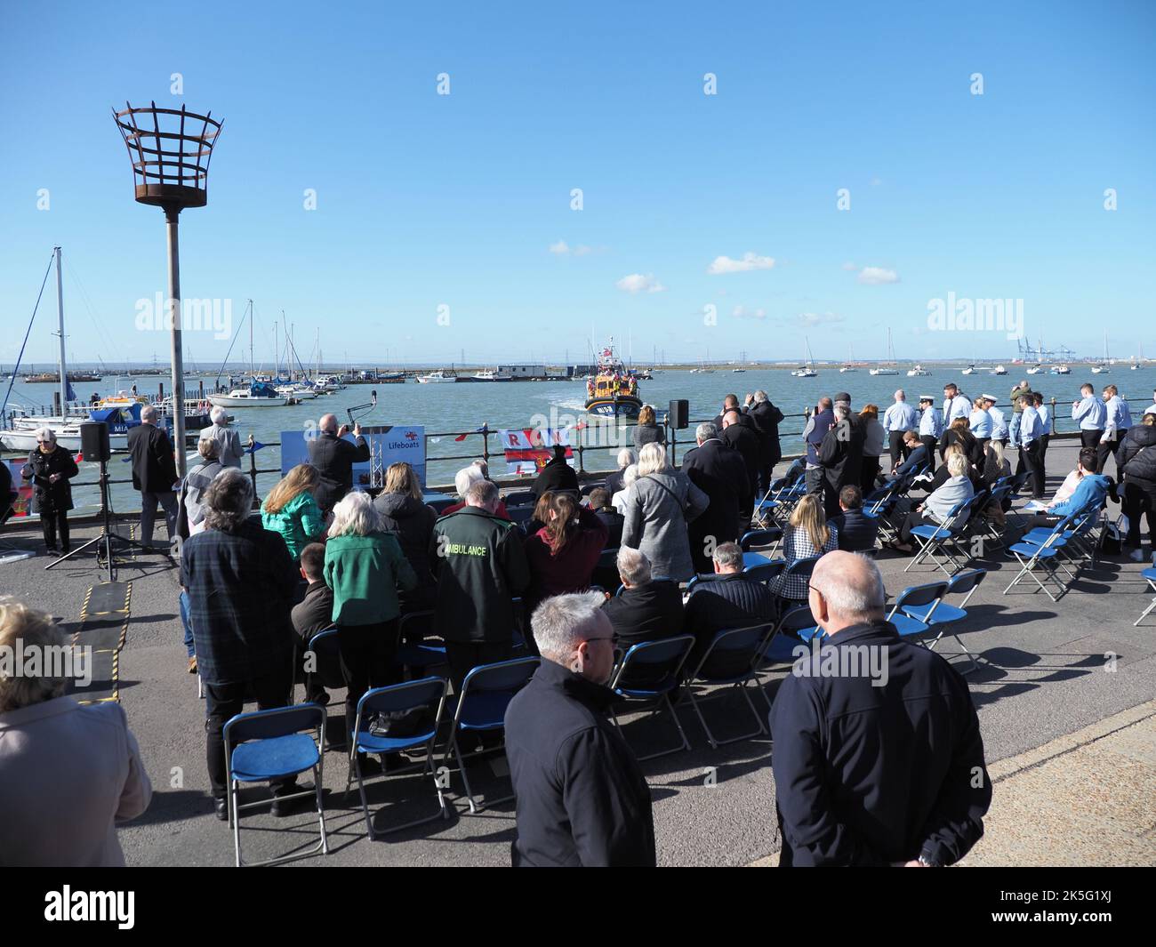 Queenborough, Kent, UK. 8th Oct, 2022. The official Naming Ceremony and