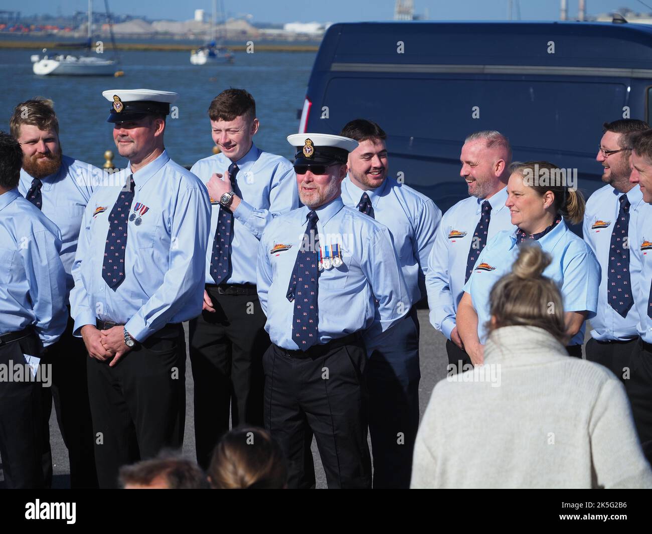 Queenborough, Kent, UK. 8th Oct, 2022. The official Naming Ceremony and