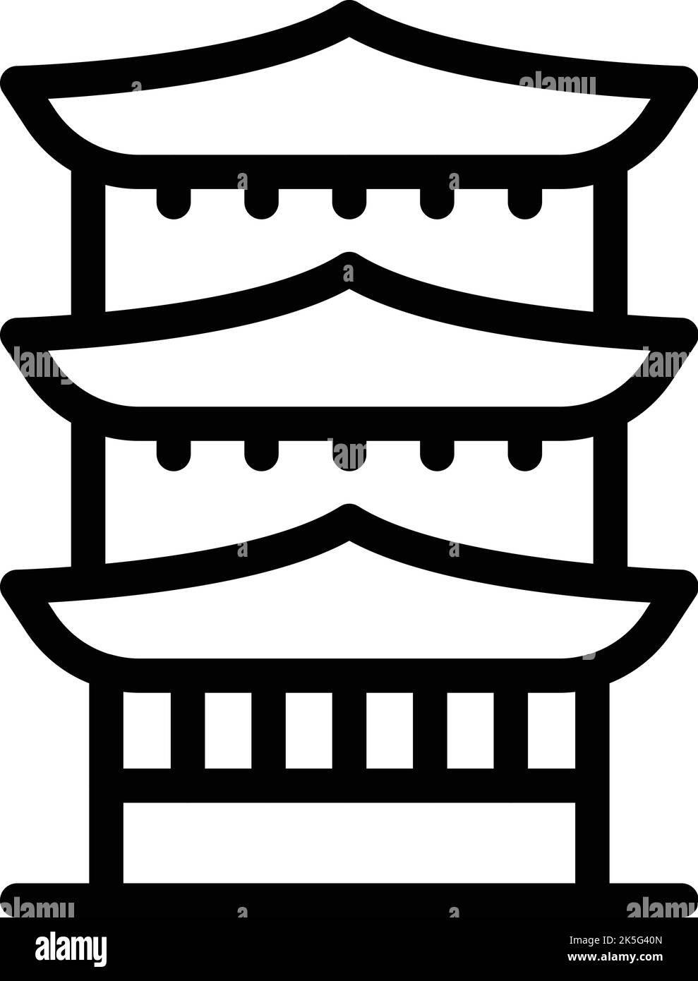 New pagoda icon outline vector. Japan kyoto. Temple tower Stock Vector ...